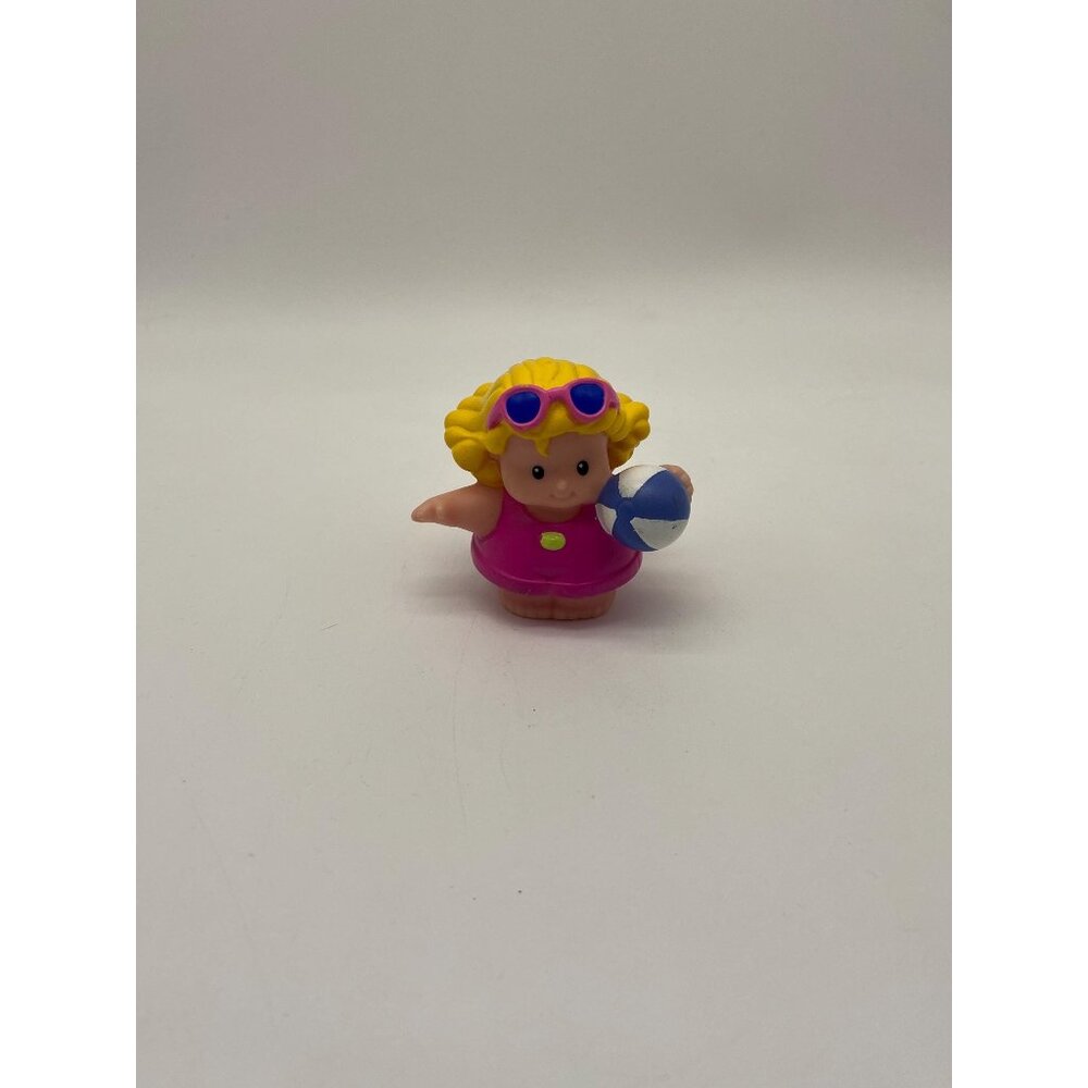2008 Fisher-Price Little People Pink Beach Girl Figurine: Toddler Educational